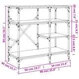 Baker's Rack Brown Oak 90x40x84 cm Engineered Wood and Metal 845425