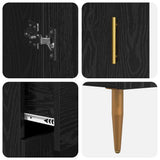 Highboard with Drawer 2 pcs Black Oak Engineered Wood 3416278