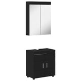 Bathroom Furniture Set TULUM 2 pcs Black 60 x 34 x 63 cm 3398015