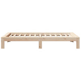 Bed Frame without Mattress 75x190 cm Small Single Solid Wood Pine 855340