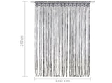 Macrame Curtain Anthracite 140x240 cm Cotton 323993