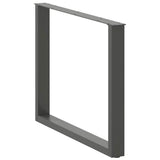 Dining Table Legs U-Shaped 3 pcs Anthracite 100x cm Steel 4013214