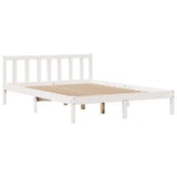 Bed Frame without Mattress White 120x200 cm Solid Wood Pine 3306579