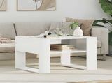 Coffee Table with Storage White 66 x 53 x 45 cm Engineered Wood 8000100