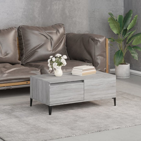 ZNTS Coffee Table Grey Sonoma 90x50x36.5 cm Engineered Wood 821122