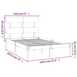 Bed Frame without Mattress 140x190 cm Solid Wood 3104653