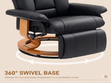 Faux Leather Recliner Chair - Black T3398P343490