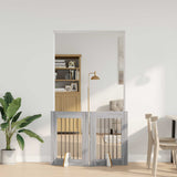 Dog Gate with Stands 2 pcs Grey Sonoma 60 x 80 cm 892094