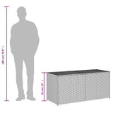 Garden Storage Box Grey 283L Poly Rattan 365314