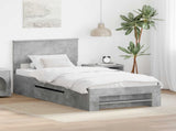 Bed Frame Concrete Grey 80 x 200 cm Engineered Wood 3408812