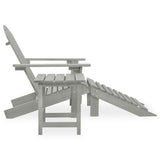 Garden Chair Grey Solid Fir Wood Large Detachable Garden Chair 315930