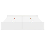 Storage Bed Frame White 140 x 190 cm Engineered Wood 3335309