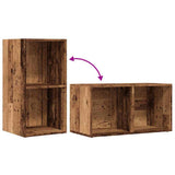 LP Storage Box Old Wood 69.5x34x36 cm Engineered Wood 855786