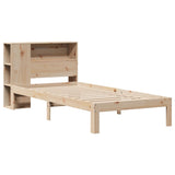 Bookcase Bed without Mattress 75x190 cm Small Single Solid Wood Pine 3322534