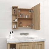 Mirror Cabinet with LED Sonoma Oak 70x16.5x60 cm 808876
