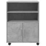 Rolling Cabinet Concrete Grey 60x48x81 cm Engineered Wood 853167