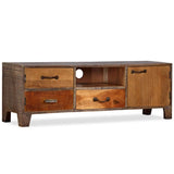 244967 TV Cabinet Solid Wood Vintage 118x30x40 cm