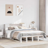 Bookcase Bed without Mattress White 140x200 cm Solid Wood 3323876