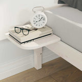 Bed Frame with Side Tables White 160 x 210 cm Solid Pine Wood 873230