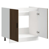 Sink Base Cabinet "Porto" Brown Oak 80x46x81.5 cm Engineered Wood 853934