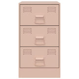 Bedside Cabinet Pink 34.5x39x62 cm Steel 841777
