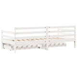 Daybed with Drawers without Mattress White 90x200 cm Solid Wood 3302060