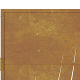 Garden Gate 100x75 cm Corten Steel Grass Design 153172