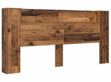 Storage Headboard with LED Old Wood 160 cm Engineered Wood 8009446
