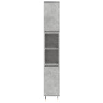 ZNTS 3 Piece Bathroom Cabinet Set Concrete Grey Engineered Wood 3187785