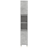 ZNTS 3 Piece Bathroom Cabinet Set Concrete Grey Engineered Wood 3187785