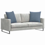 Sofa Pillows 2 pcs Blue 80 x 80 cm Corduroy Fabric 42014078