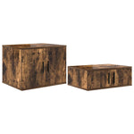 Storage Bed Frame with Drawer Smoked Oak 244 x 127 x 53.5 cm 3335561