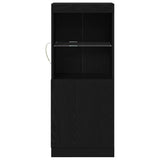 LED Sideboard Black Oak 41 x 37 x 100 cm Engineered Wood 863041