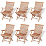 ZNTS B-ware 7 Piece Outdoor Dining Set Solid Teak 41998