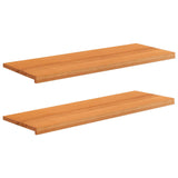 Window Sills 2 pcs Light Brown 110 x 40 x 2 cm Solid Beech Wood 42048203