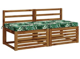 2-Piece Bench Cushions SOEST 2 pcs 100% Polyester Leaf Pattern 950229
