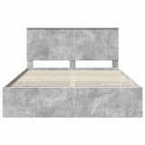 Bed Frame with Drawer Concrete Grey 150 x 200 cm Engineer Wood 3411106