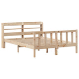 Bed Frame without Mattress 150x200 cm King Size Solid Wood Pine 3306582