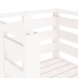 Garden Chairs 2 pcs White 61.5x53x71 cm Solid Wood Pine 825129