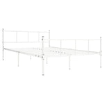 ZNTS Bed Frame without Mattress White Metal 120x200 cm 284631