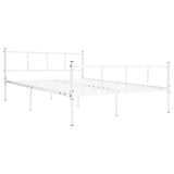 ZNTS Bed Frame without Mattress White Metal 120x200 cm 284631