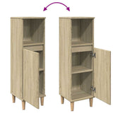 Bathroom Cabinet Sonoma Oak 30x30x100 cm Engineered Wood 849659