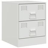 Bedside Cabinet White 34.5x39x44 cm Steel 841629