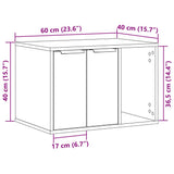 Cat Litter Box Enclosure Black 60x40x40 cm Engineered Wood 857725