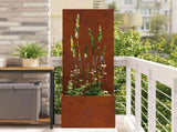 Garden Privacy Screen Rusty 50 x 32 x 150 cm Weathering steel 876468