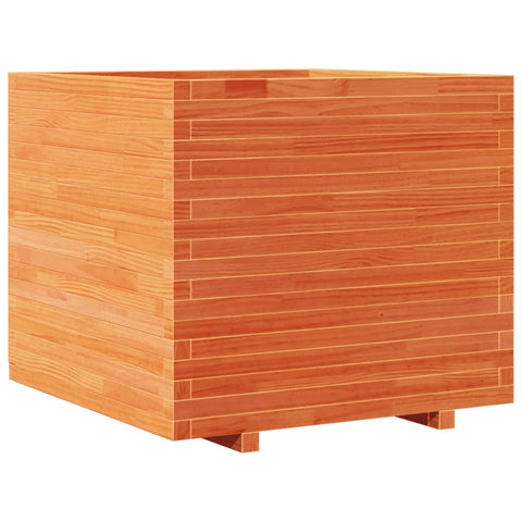 ZNTS Garden Planter Wax Brown 80x80x72 cm Solid Wood Pine 3282626