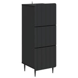 Drawer Cabinet Black 33 x 34.5 x 92 cm Engineered Wood 894386