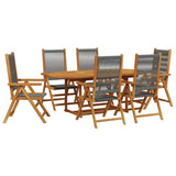 Garden Dining Set Grey Acacia Wood Medium Garden Dining Set 3281722