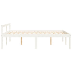 Senior Bed without Mattress White 135x190cm Double 810590