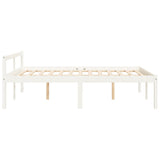 Senior Bed without Mattress White 135x190cm Double 810590